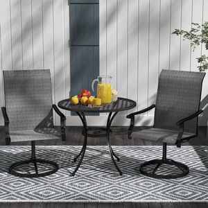 Set di 2 Sedie Girevoli da Giardino per Esterni, Design Elegante per Comfort e Stile - Product Image 1