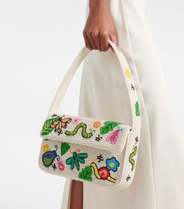 Whimsical Beaded Nature Print Shoulder mini Bag - Product Image 1