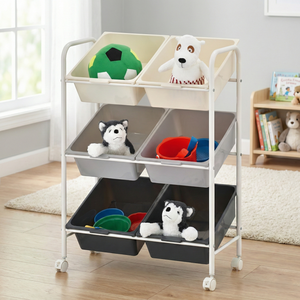 Meubles de rangement pour jouets d'enfants, organisateur de bacs moderne, armoire, chambres à coucher, plastique de haute qualité, fer, vente en gros pour Taïwan - Product Image 3