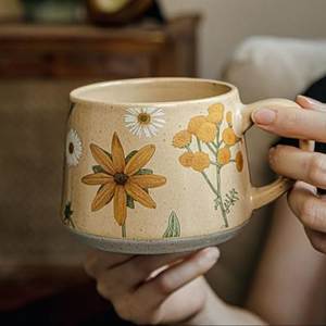 Custom Solid Color Ceramic <b>Mug</b> Waist-Shaped Coffee <b>Mug</b> Porcelain <b>Tea</b> Cup - Product Image 1