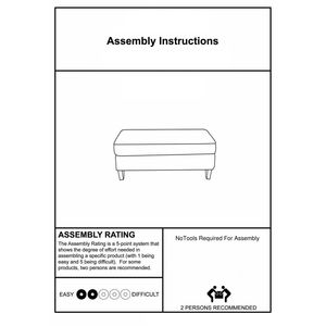 Transitional Style 1pc Chenille Fabric <b>Ottoman</b> for Living Room Gray Color with Tapered Feet <b>Stools</b> & <b>Ottomans</b> - Product Image 6