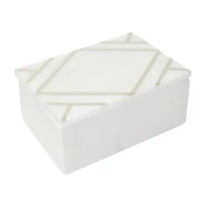 주문 크기 및 디자인 추상 천연 대리석 보석 상자 인도에서 광택 고도로 만들어진 대리석 상자