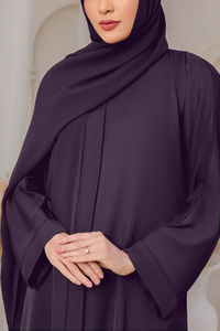 Nuevo Vestido Abaya Islámico Modesto para Mujeres Musulmanas, Manga Larga, 100% Seda Chifón, Maxi, Cintura Natural, Abayas para Mujeres - Product Image 3