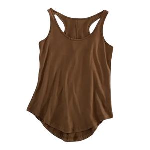 Casual Mujer Fitness Deporte Chaleco Verano O-cuello Negro Tank Top Color Sólido Suelto Básico Camisola Sin Mangas Halter Estilo Deportivo - Product Image 3