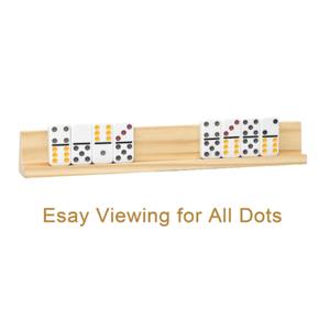 Paquete de 4 Soportes de Madera de Pino Premium para Dominó, Organizadores para Juegos Mexican Train y Chicken Foot, Soportes Profesionales para Dominó - Product Image 2