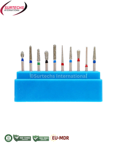 ชุดดอกสว่านเพชร Surtechs FG รุ่น FG102 สำหรับเตรียมฟันกราม 10 ชิ้น อุปกรณ์ทันตกรรม - Product Image 4