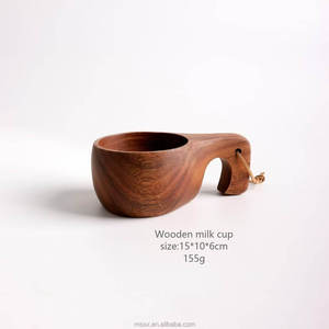 Tazas de Café de Madera Ecológicas Hechas a Mano, Estilo Americano, 250 ml, para Uso en el Hogar y la Oficina - Product Image 3