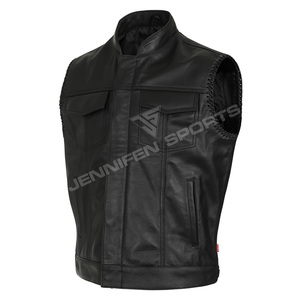 Dernier design – Gilet de motard en cuir véritable respirant et chaud pour l'hiver, fabriqué au Pakistan, en toile, pour l'extérieur - Product Image 2