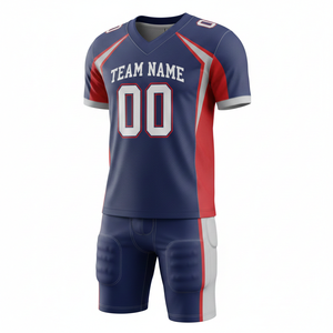 Uniforme de Fútbol Americano Sublimado Personalizado de Primera Calidad, Transpirable, Conjunto Completo, Jersey y Pantalones Personalizados para Equipo, Alto Rendimiento - Product Image 6