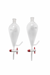 กรวยแยกสาร 250 มล. แก้วโบโรซิลิเกต พร้อมก๊อก PTFE กรวยแยกสารสำหรับการสกัดของเหลว อุปกรณ์ห้องปฏิบัติการเคมี - Product Image 2