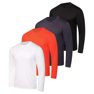 เสื้อยืดแขนยาวคอกลมผู้ชาย สีพื้น ดีไซน์ตามสั่ง ระบายอากาศ แห้งเร็ว ทรงหลวม สวมใส่สบาย ผ้าถัก 100% คอตตอน สีขาว - Product Image 6