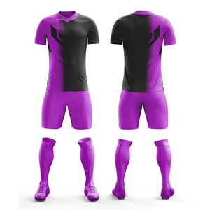 Uniforme de Fútbol Sublimado Transpirable para Equipos y Clubes en Azul |   Tallas para Hombres, Mujeres y Jóvenes, Precio Económico, Precio al por Mayor - Product Image 4