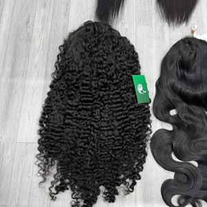 Perruque lace closure frontale perruque de cheveux humains bruts vietnamiens vierges vente en gros HD lace transparente - Product Image 4