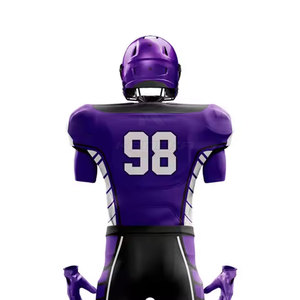 Ensemble d'uniformes de football américain respirant à séchage rapide en polyester avec logo personnalisé, prêt pour les tournois - Product Image 4