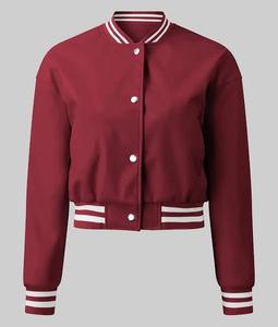 Unisex High Quality Customized VARSITY <b>Jacket</b> Slim Vintage Style Stand Collar <b>Canvas</b> Embroidered Customized Logo for Winter - Product Image 6