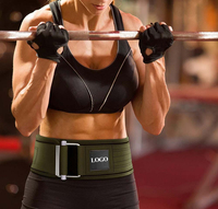 Ceinture de musculation réglable autobloquante Gym Well Sport, ceinture de soutien lombaire en nylon, ceinture d'entraînement pour la musculation, unisexe
