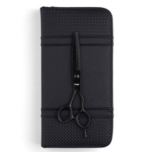 Tijeras de Adelgazamiento Ultraligeras de Color Negro Mate con Cuchillas de Precisión para Corte de Cabello Profesional, Agarre Duradero y Cómodo para Estilistas - Product Image 1