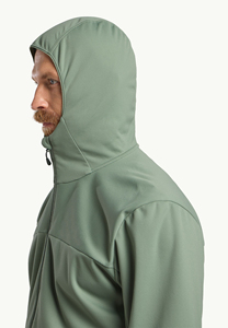 Veste de randonnée pour homme en polyester/nylon imperméable coupe-vent couleur olive, fermeture à enfiler, vêtements d'extérieur pour l'automne - Product Image 4