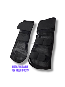 Chaussures anti-mouches pour chevaux très respirantes-Bottes anti-mouches en maille équestre Produit de soin essentiel pour chevaux insectifuge - Product Image 5