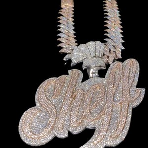 Custom Letter Diamond Pendant <b>Charm</b> Luxury Brilliant Cut Diamond Jewelry IGI Certified Hip hop S925 <b>Silver</b> Pendants & <b>Charms</b> - Product Image 3