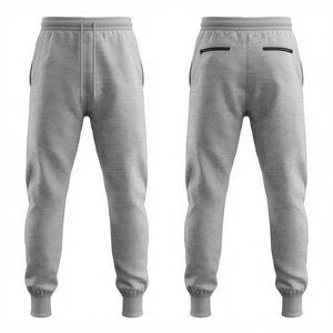 Pantalones Jogger Unisex de Felpa Francesa Gris Jaspeado de Alta Calidad, Corte Relajado Premium, Ropa Casual - Product Image 3