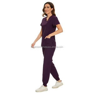 ชุดเครื่องแบบสแปนเด็กซ์สำหรับผู้หญิงชุดยูนิฟอร์มผ้าสครับสำหรับโรงพยาบาลใช้ได้ทั้งชายและหญิงมีคุณภาพระดับพรีเมี่ยมโลโก้ตามสั่งไม่ยับระบายอากาศ - Product Image 3