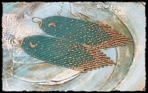 Pendientes Bohemios Creativos Hechos a Mano con Cuentas de Semillas para Mujer, con Diseño de Pintura de Paisaje y Borlas Colgantes, Suministros de Abalorios - Product Image 4