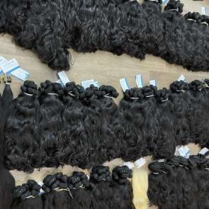 Cheveux vierges 100% vietnamiens non traités, style ondulé naturel, fournisseurs de cheveux, cuticules alignées, extensions de cheveux humains de la meilleure qualité, lots de mèches. - Product Image 2