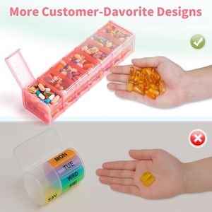 Organizzatore Settimanale di Pillole Extra Large per 7 Giorni, Portapillole XXL con Scomparti AM PM per 2 Somministrazioni al Giorno - Product Image 3