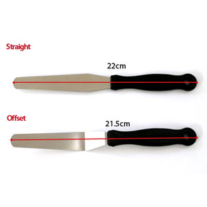 Espátula Mini de Acero Inoxidable de Grado Alimenticio, 22 cm, Hoja Delgada Flexible, Recta y Curva, Resistente al Óxido, Fácil de Limpiar, Herramienta para Pasteles K-Food - Product Image 6