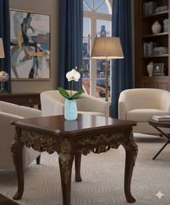 Moderno Florero Ecológico de Resina Azul con Orquídea Blanca Artificial, Elegante Decoración para Mesa de Hogar y Oficina a Precio Económico - Product Image 1