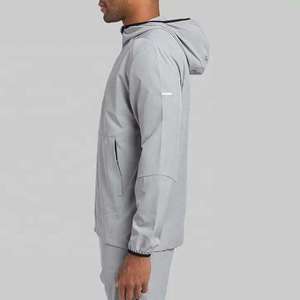 Custom Logo Men's Lightweight Windbreaker Jacket Waterproof Outdoor Sports Hooded Windcheater Breathable Activewear Sport <b>Coat</b> - Product Image 4