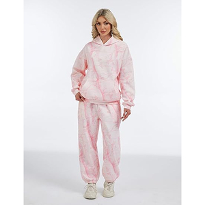 Wholesale Women Casual Solid Color Sweating Hoodie and Jogger <b>Set</b> Cozy for Wear Outfit - Product Image 3