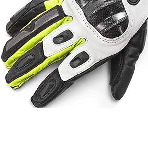 Guantes de Motociclismo de Cuero con Protección de Nudillos de Carbono, Protección Completa para los Dedos, Equipo de Seguridad para Motociclistas - Product Image 6