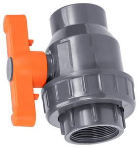 Válvula de Bola de Unión de UPVC de 1 Pulgada de la Mejor Calidad, Conexión Roscada, PTFE de Alta Temperatura para Tratamientos de Suministro de Agua Industrial - Product Image 4