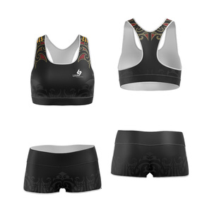 Factory Direct <b>Racer</b> <b>Back</b> Sports Bra and Shorts Set with Lightweight Breathable Fabric for Daily Activewear - Product Image 3