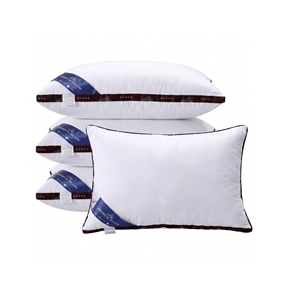OEM ODM Factory Custom Logo Neck <b>Support</b> <b>Bed</b> Pillow Soft Resilient Fiber Core Affordable <b>Bed</b> Comfort Bulk Ready To Ship Supply - Product Image 1