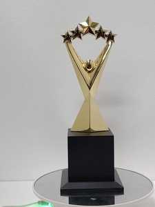 Trofeo de Metal Modelo 805 de 11 Pulgadas, Premio Deportivo de Aleación de Zinc Plateado con Grabado, Impresión UV y Base de Madera con Logotipo - Product Image 5