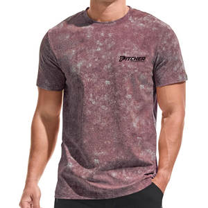 Camiseta Moderna con Efecto Desgastado para Hombre, Estilo Casual Relajado de Algodón Suave - Product Image 1