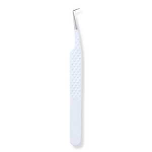 Pince à épiler professionnelle pour extensions de cils, avec logo personnalisé, poignée confortable en acier inoxydable, anti-magnétique et anti-statique, avec grip diamanté - Product Image 3
