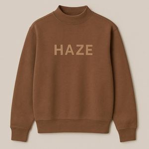 Sweat-shirt col montant Urban Classic, coupe oversize, en molleton de coton, pull chaud d'hiver, style streetwear décontracté, haut tendance - Product Image 1