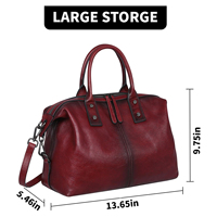 Bolsa de Mensajero de Cuero Vintage de Tamaño Personalizado, Ligera, Hecha a Mano, Duradera, con Cierre, Gran Capacidad, Impermeable, para Computadora y Oficina