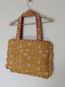 Funda acolchada para portátil de algodón naranja claro con correas para el hombro y cierre de asa - Product Image 3