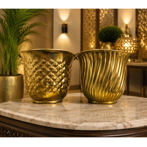 Vase à fleurs en fer doré fait main de luxe, écologique, résistant à la rouille, pour centres de table de mariage, décoration de table et de sol, vase unique - Product Image 5