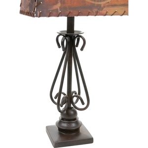 Lámpara de Mesa de Metal Forjado Estilo Western, Diseño Rústico <span class=keywords><strong>Vaquero</strong></span>, Base Hecha a Mano, Iluminación Decorativa para <span class=keywords><strong>el</strong></span> Hogar - Product Image 3