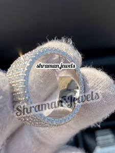 Anillo de Eternidad con Pavé de Diamantes Moissanite Chapado en Oro Original Romántico de Moda, Anillo de Promesa Unisex para Boda, Fiesta, Joyería Fina, Regalo - Product Image 4