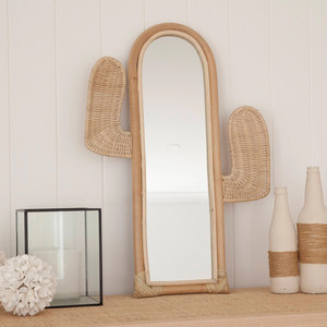 Beautiful Wall Hanging Mounted <b>Mirrors</b> Bedroom Decoration Baby Kids Room Decor Lovely Cactus Rattan <b>Mirrors</b> - Product Image 3