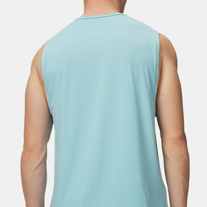 เสื้อกล้ามคอกลม 100% ผ้าฝ้าย ทรงหลวม แฟชั่นทันสมัย แห้งเร็ว น้ำหนักมาก เหมาะสำหรับผู้ชาย ใส่สบายในฤดูร้อน - Product Image 4