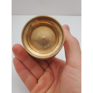 Gobelet en laiton fait main tendance, rond, vintage, avec motif de feuille en relief, tasse décorative pour cadeaux - Product Image 4