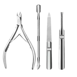 Pince à cuticules professionnelle en acier inoxydable rose doré à double extrémité, éliminateur de peaux mortes, repousse-cuticules - Product Image 1